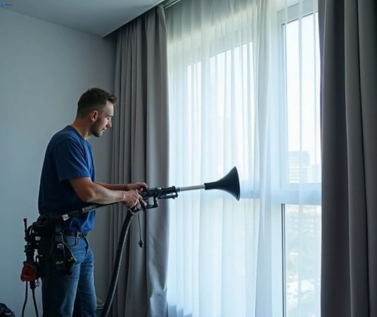 Professional commercial curtain cleaning process equipment Matty Curtain Cleaning allawah-nsw