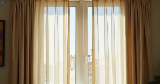 Dusty and dull curtains in allawah-nsw before steam cleaning